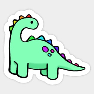 Little Rainbow Dinosaur Pocket Sticker